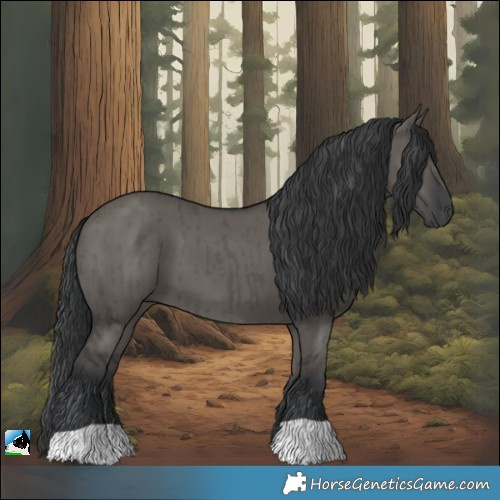 Horse Color:Grullo Brindle