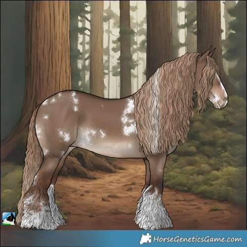 Horse Color:White Spotted Liver Red Dun Splash