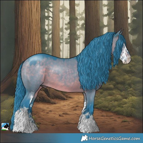 Horse Color:Watercolor Brown Dun Mushroom Sabino 