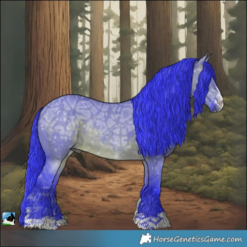 Horse Color:Watercolor Brown Ice Dun Sabino Rabicano