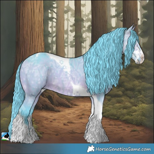 Horse Color:Watercolor Brown Ice Dun Sabino Tobiano Brindle 