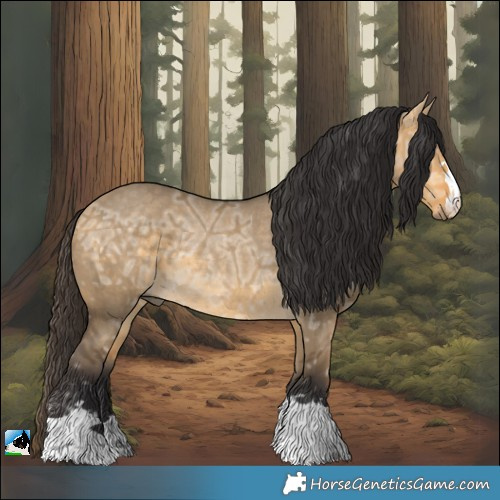 Horse Color:Buckskin Ice Dun Rabicano 