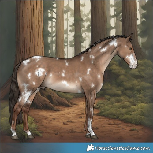 Horse Color:White Spotted Liver Red Dun Tobiano
