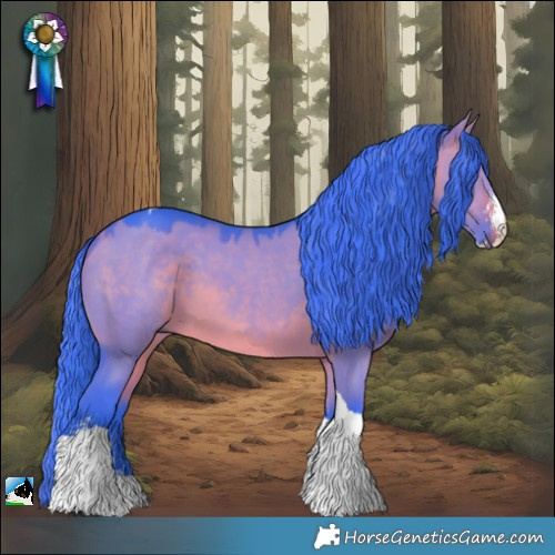 Horse Color:Watercolor Brown Dun Sabino Tobiano 