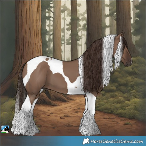 Horse Color:Liver Red Dun Tobiano 