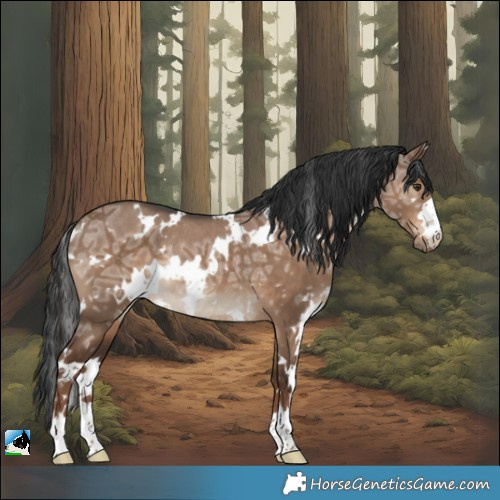 Horse Color:White Spotted Liver Red Dun Ice Rabicano