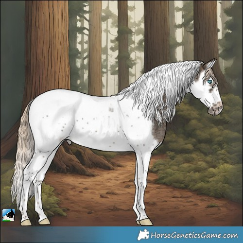 Horse Color:Chocolate Palomino Ice Roan Splash Tobiano Frame Rabicano 