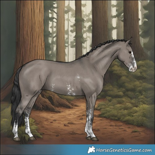 Horse Color:Grullo Sabino 