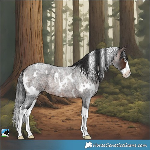 Horse Color:White Spotted Brown Ice Roan Splash Rabicano