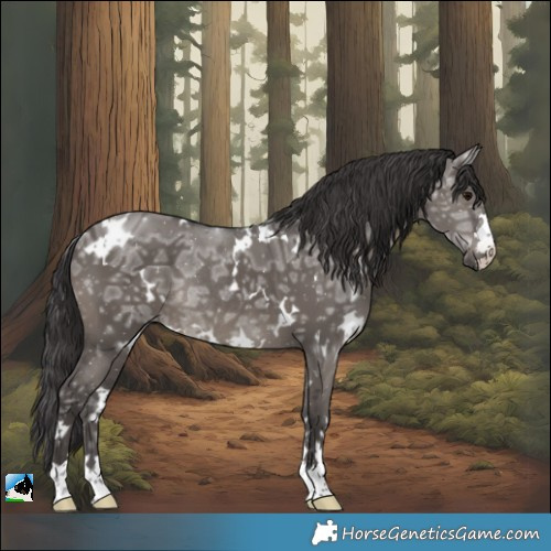 Horse Color:White Spotted Smoky Grullo Ice Rabicano