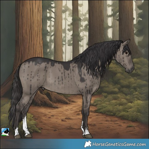 Horse Color:Smoky Grullo Sabino Rabicano Brindle