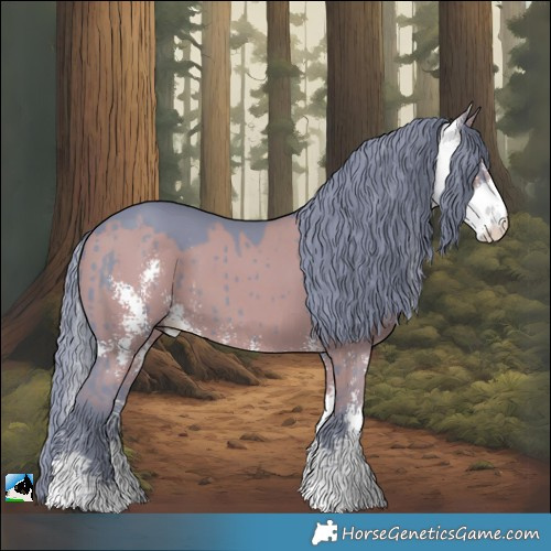 Horse Color:Watercolor Smoky Grullo Sabino Brindle 