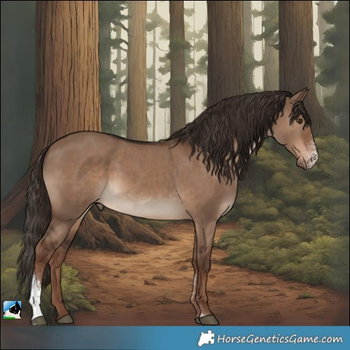 Horse Color:Liver Red Dun Sabino Rabicano