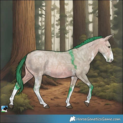Horse Color:Watercolor Brown Ice Dun Sabino 