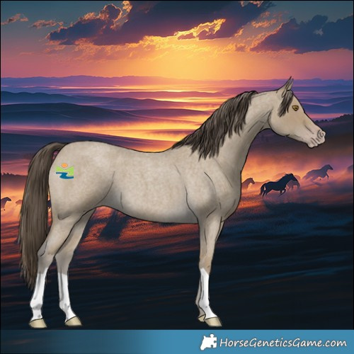 Horse Color:Classic Cream Champagne Roan 
