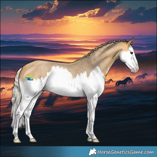Horse Color:Silver Buckskin Roan Splash