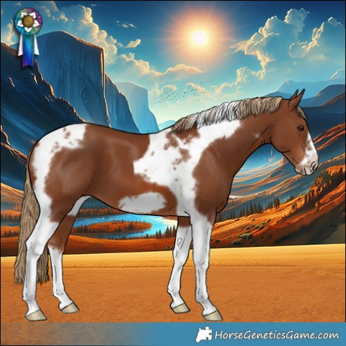 Horse Color:Chestnut Tobiano Frame