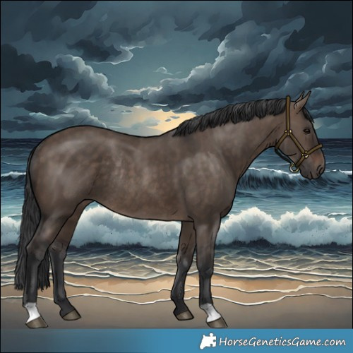 Horse Color:Brown Dun Rabicano 