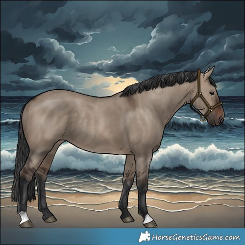 Horse Color:Brown Dun Rabicano