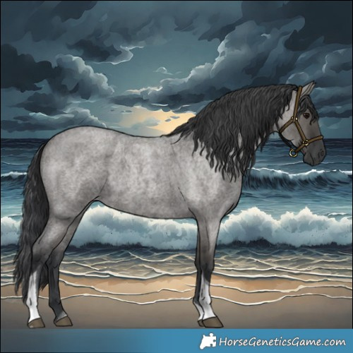 Horse Color:Grullo Roan Tobiano 