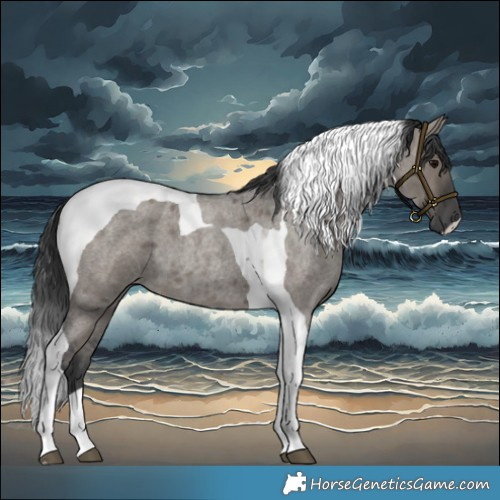 Horse Color:Grullo Roan Tobiano 
