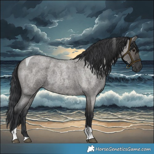 Horse Color:Grullo Roan Tobiano 