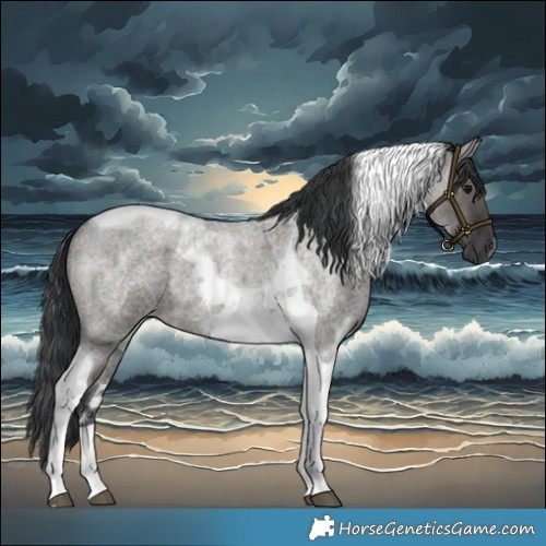Horse Color:Grullo Roan Tobiano