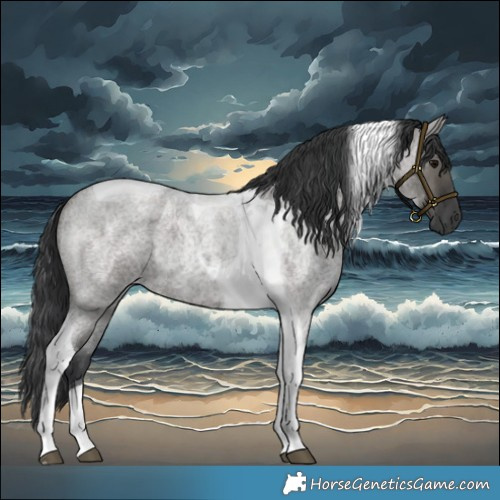 Horse Color:Grullo Roan Tobiano 