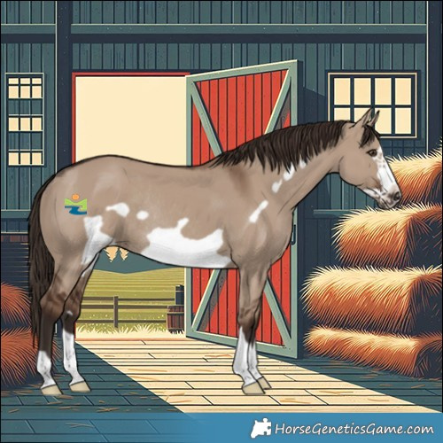 Horse Color:Liver Red Dun Frame Rabicano