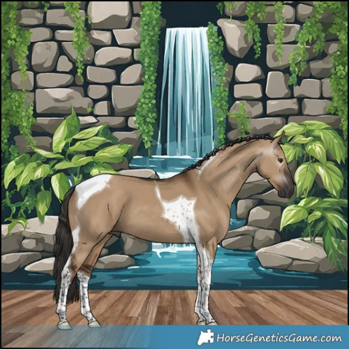 Horse Color:Gray Liver Red Dun Tobiano 