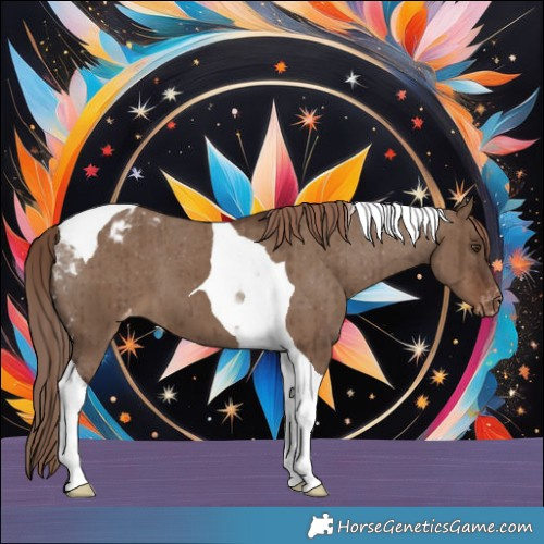 Horse Color:Liver Red Dun Tobiano Appaloosa Brindle