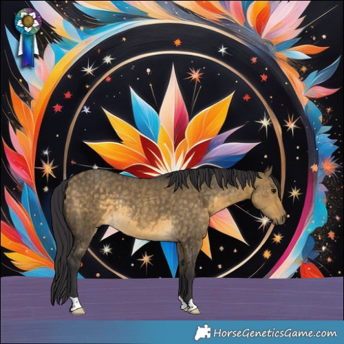 Horse Color:Buckskin Dun Rabicano Brindle 