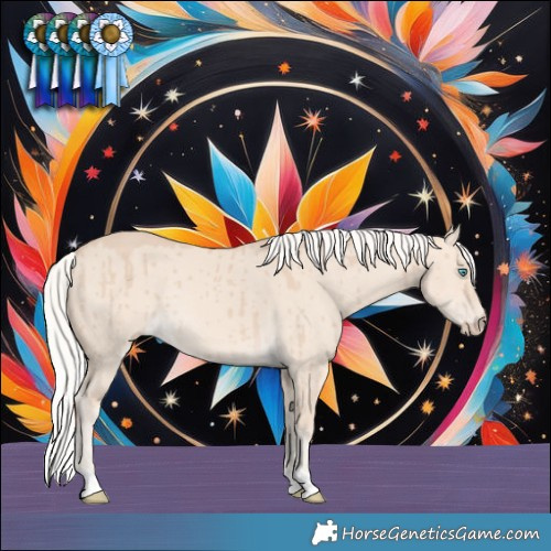 Horse Color:Silver Perlino Dun Rabicano Brindle