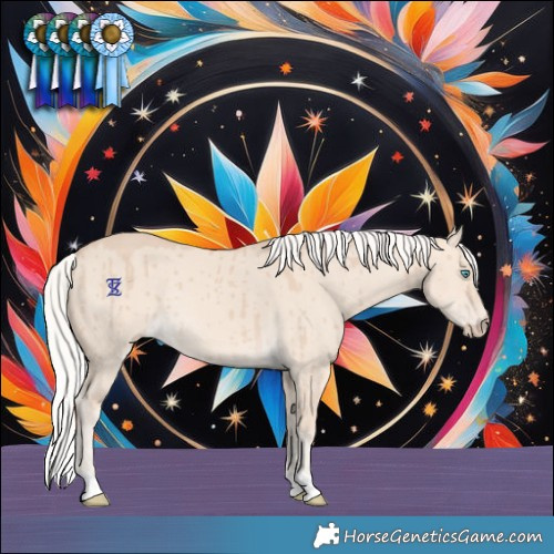 Horse Color:Silver Perlino Dun Rabicano Brindle 