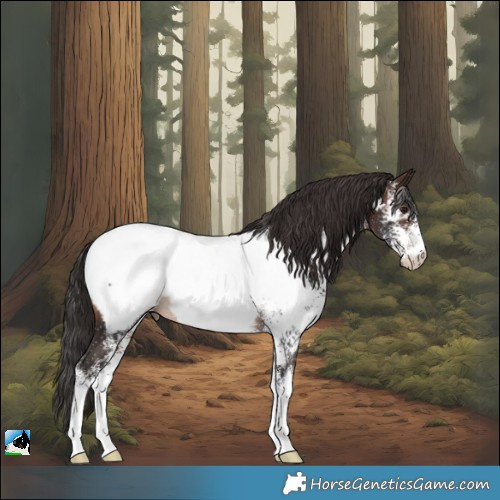 Horse Color:White Spotted Brown Appaloosa Rabicano 