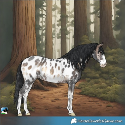 Horse Color:Brown Onyx Sabino Appaloosa Rabicano