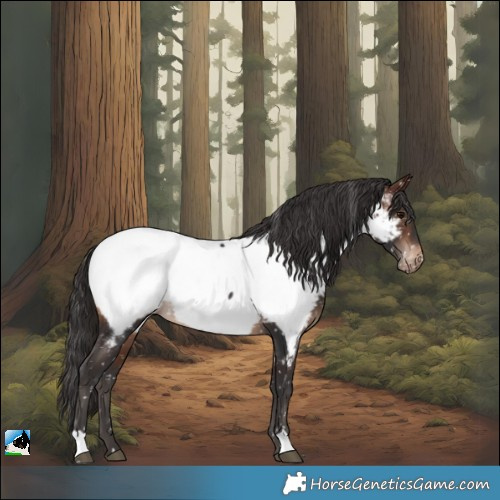Horse Color:Brown Appaloosa Rabicano