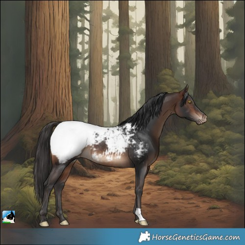 Horse Color:Brown Appaloosa Rabicano
