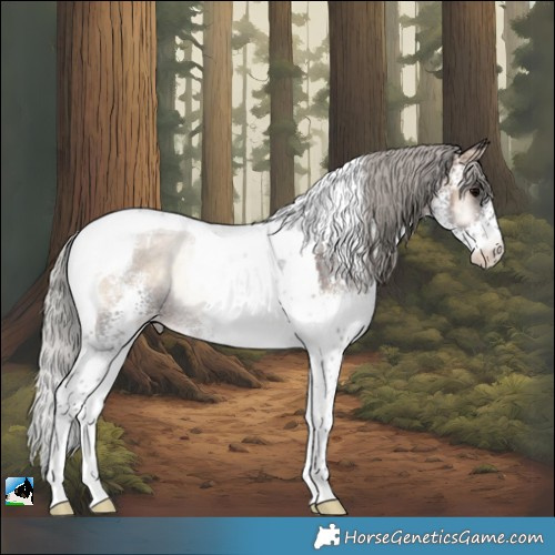 Horse Color:White Spotted Silver Brown Onyx Tobiano Rabicano