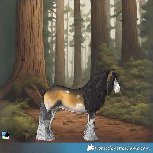 Horse Color:White Spotted Buckskin Onyx Rabicano