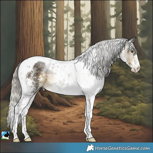Horse Color:White Spotted Silver Buckskin Tobiano Rabicano 