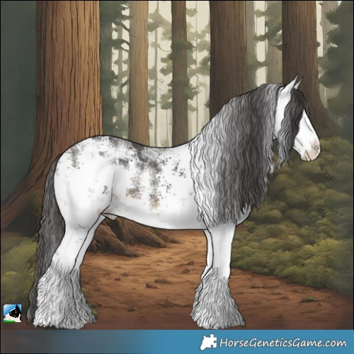 Horse Color:White Spotted Buckskin Sabino Rabicano