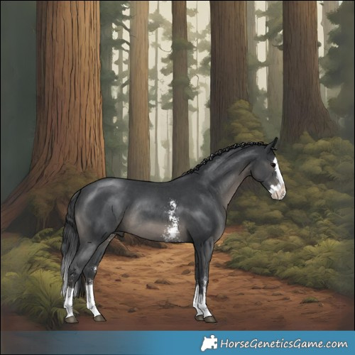 Horse Color:Black Mushroom Sabino Splash Rabicano 