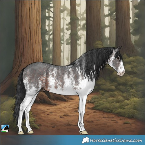 Horse Color:White Spotted Brown 