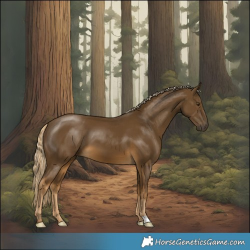 Horse Color:Chocolate Palomino Mushroom 