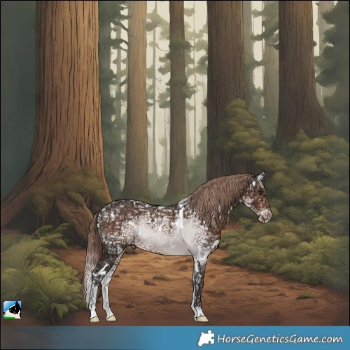 Horse Color:White Spotted Liver Chestnut Ice Rabicano