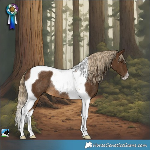 Horse Color:Chocolate Palomino Tobiano Rabicano 