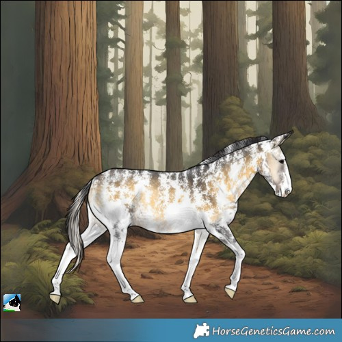 Horse Color:Buckskin Onyx Sabino Rabicano 