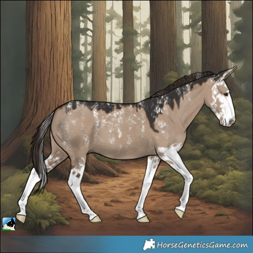 Horse Color:Powder White Liver Red Dun Splash