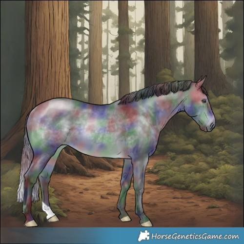 Horse Color:Nacre Brown Chinchilla Rabicano